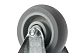 Аппаратное колесо из термопласт. резины 100 мм (неповоротная площадка, серое, полипропиленовый обод, дв. шарикоподшипник) - 340100F